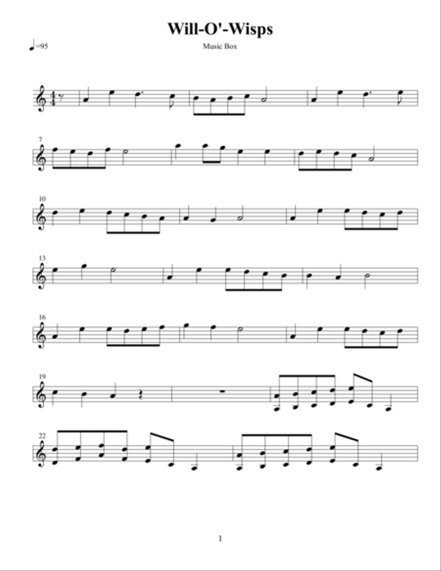 Will-O'-Wisps Piano Solo scores gallery preview page 1