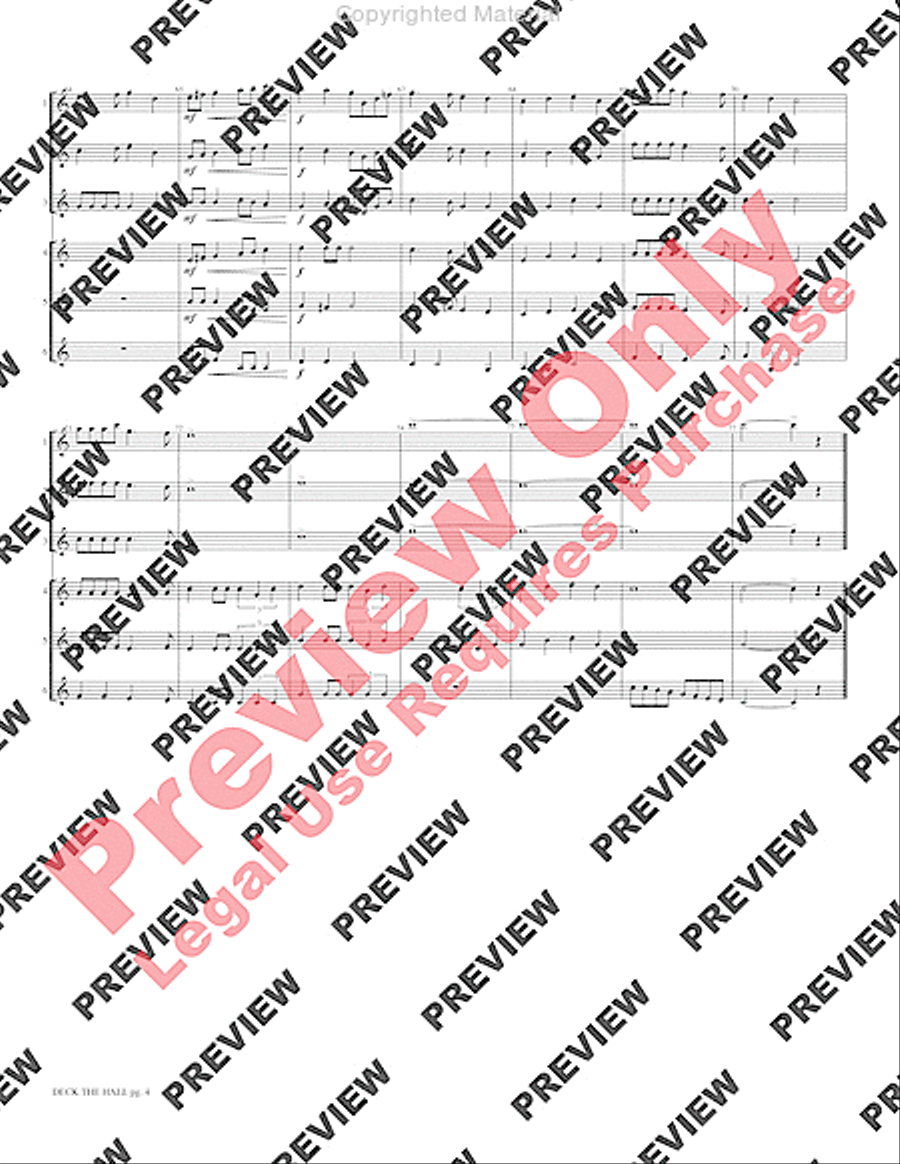 Deck the Hall Small Ensemble scores gallery preview page 6