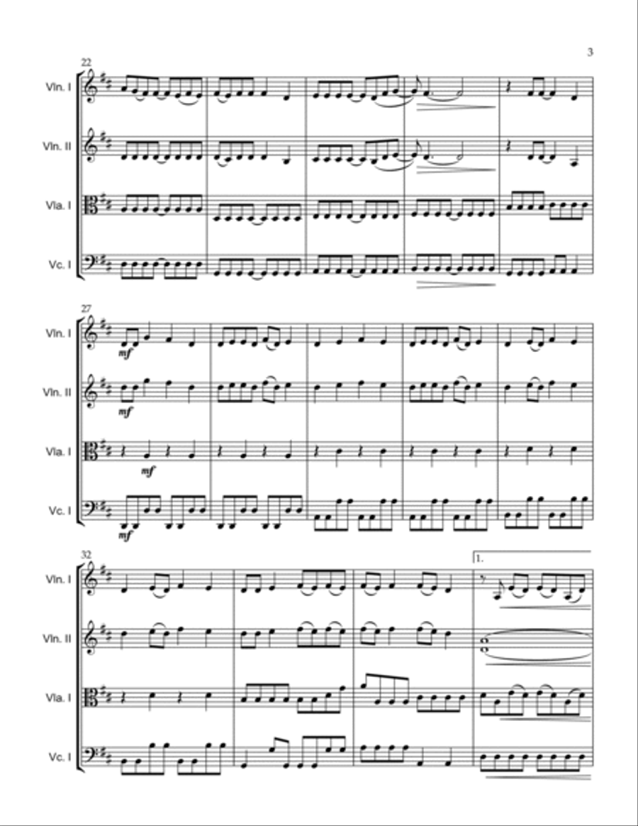 Love Story Love Story String Quartet scores gallery preview page 3