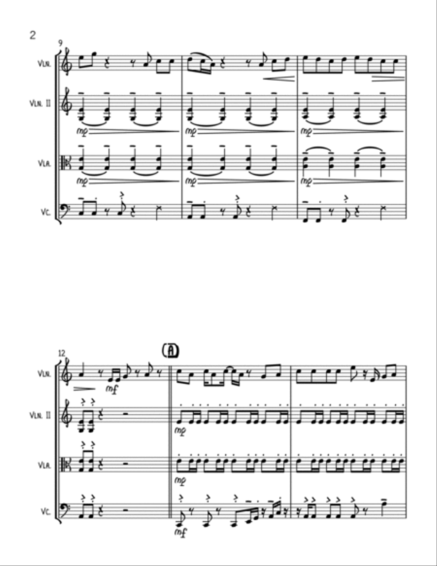Can't Stop The Feeling from TROLLS String Trio scores gallery preview page 2