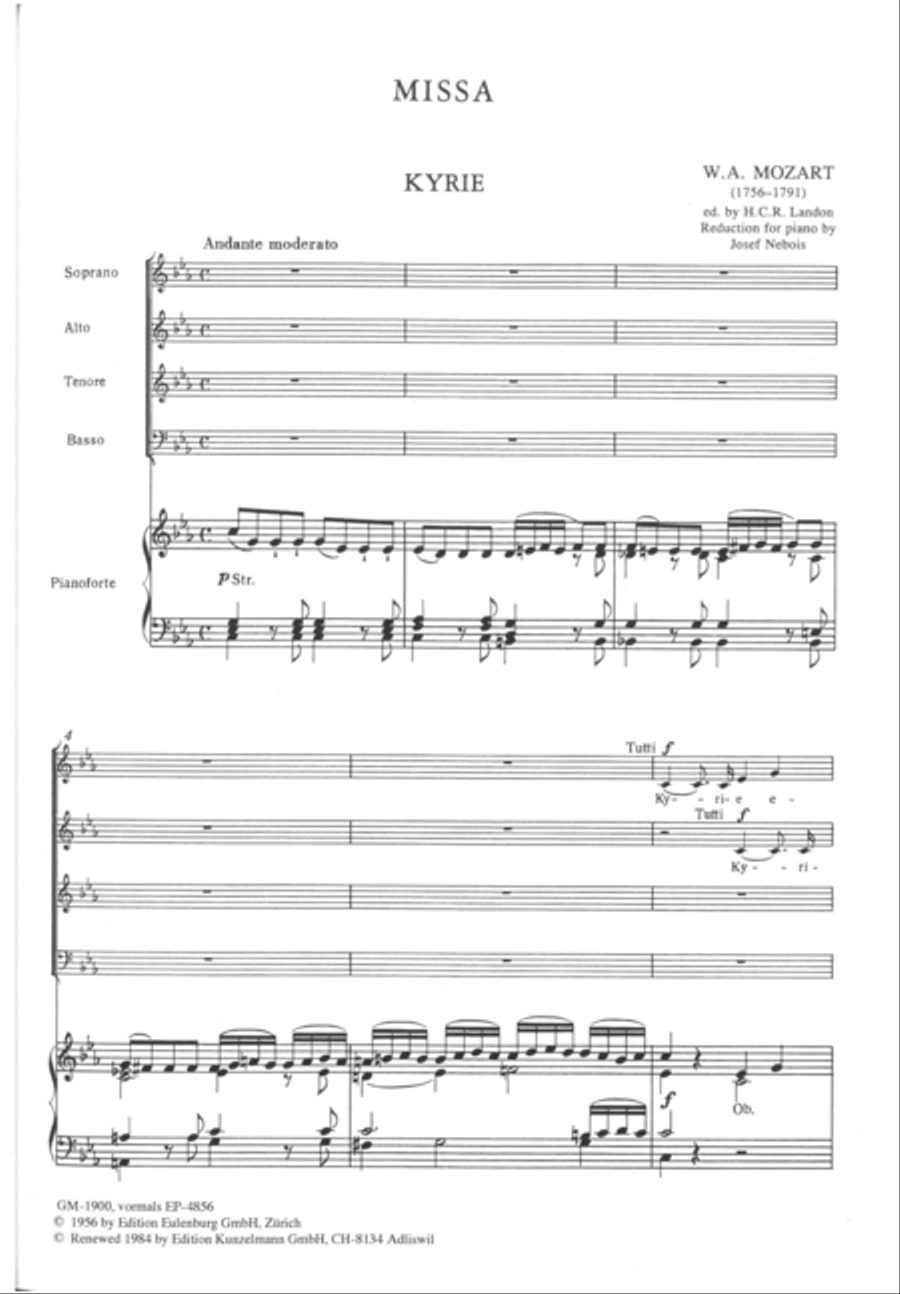 Mass in C minor SSATB scores gallery preview page 2