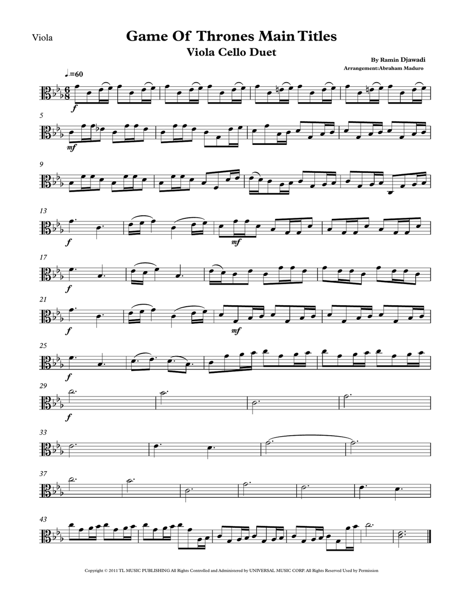 Game Of Thrones String Duet scores gallery preview page 4