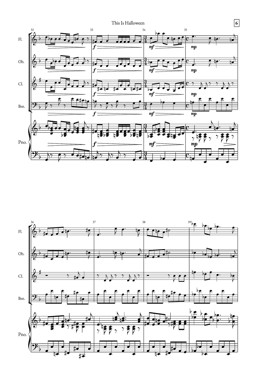 This Is Halloween Small Ensemble scores gallery preview page 6
