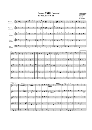 Book cover for Courant SSWV 61 (arrangement for 5 recorders)