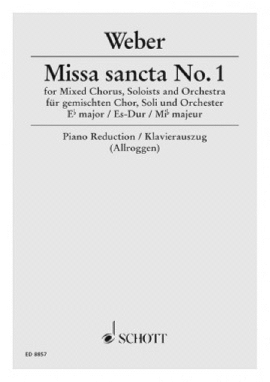 Missa Sancta No. 1 Eb Major Choir scores gallery preview page 1