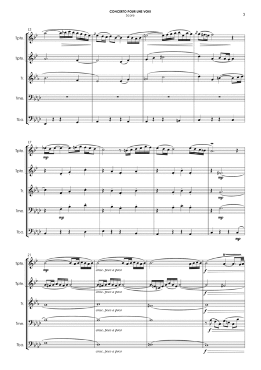Concerto Pour Une Voix Brass Ensemble scores gallery preview page 3