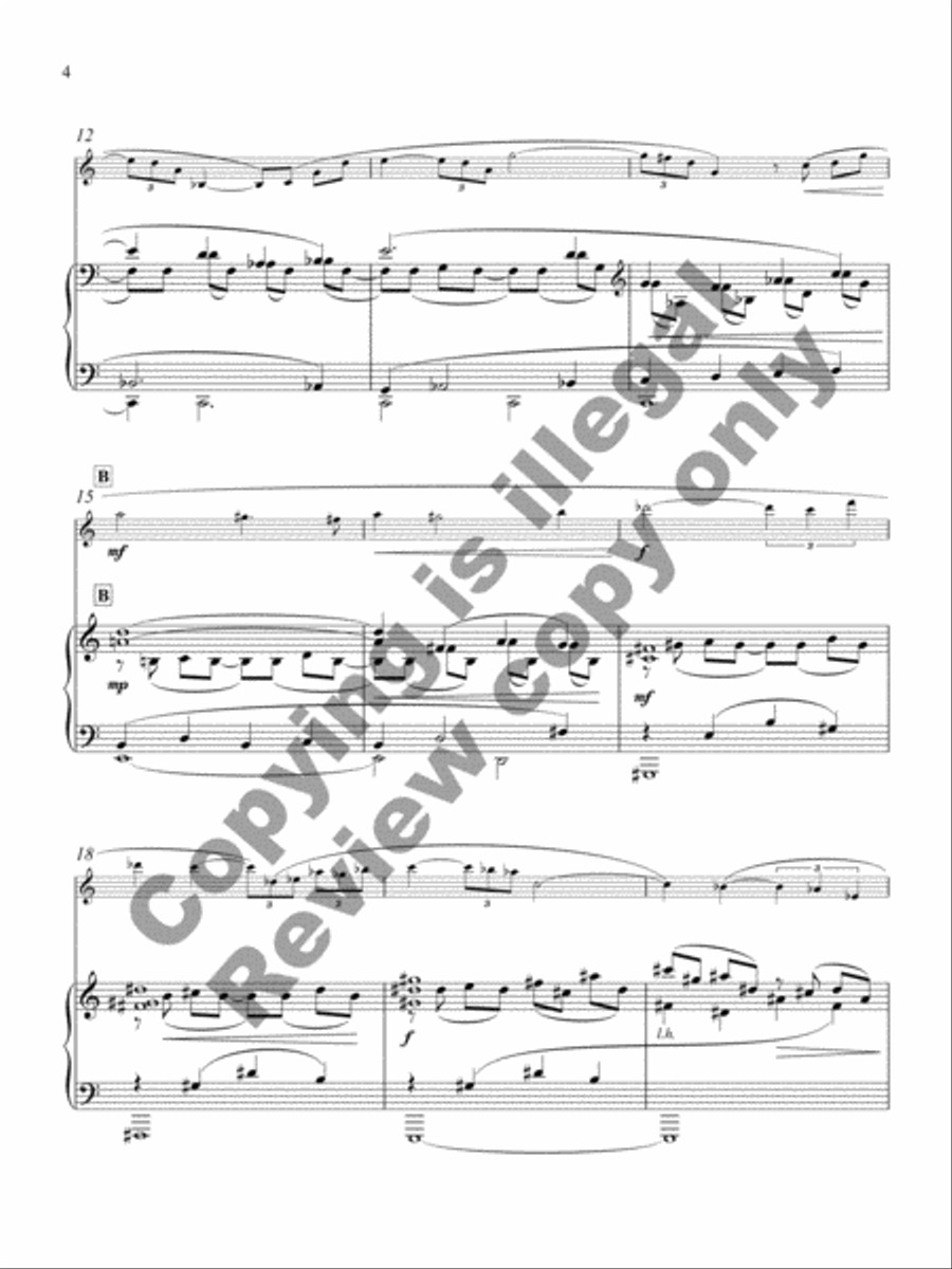 Sonata for Clarinet and Piano Clarinet Solo scores gallery preview page 5