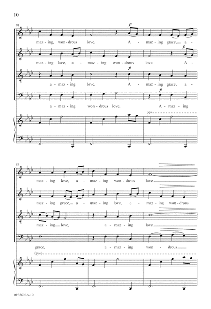 Amazing Grace! Amazing Love! 4-Part scores gallery preview page 10