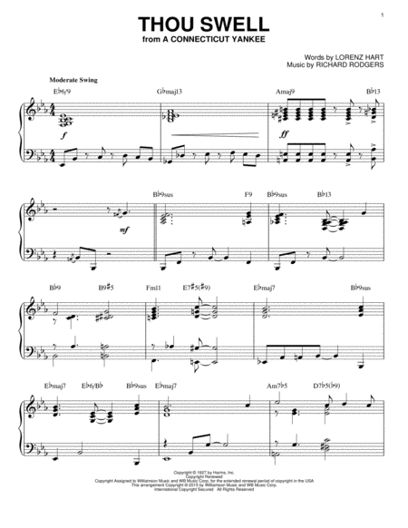 Thou Swell [Jazz version] (arr. Brent Edstrom)