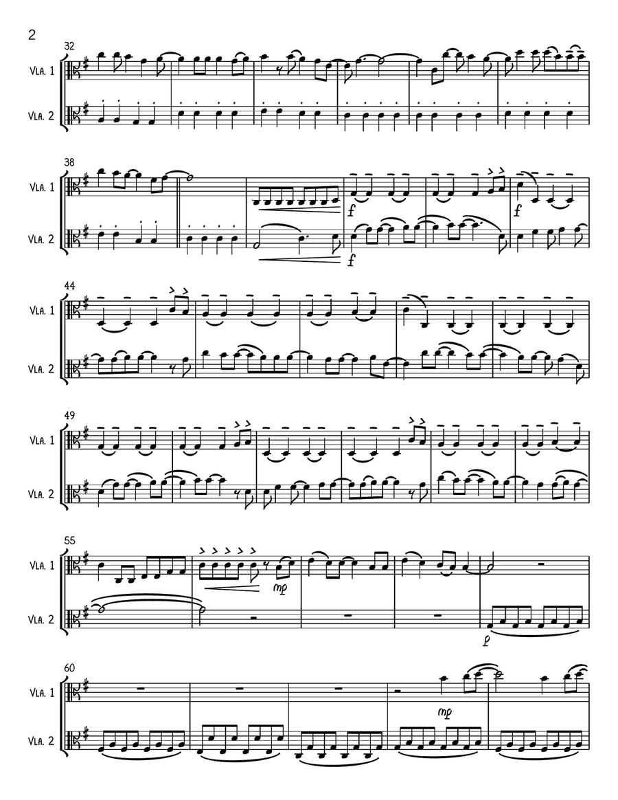 A Million Dreams String Duet scores gallery preview page 2