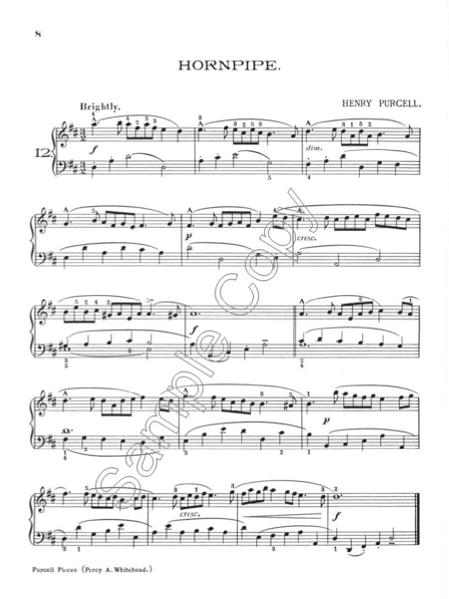 Purcell Pieces Purcell Pieces Piano Solo scores gallery preview page 4