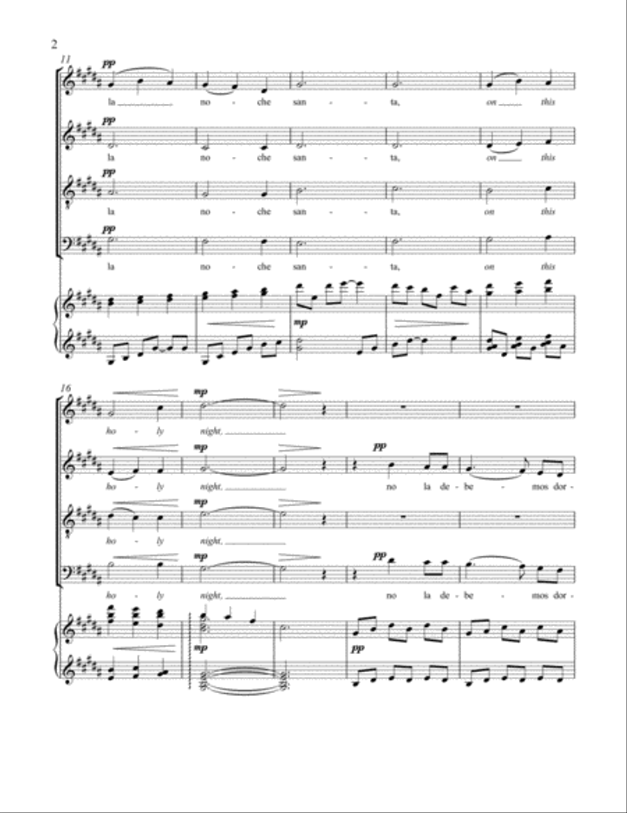 No la debemos dormir (No, we must not sleep) 4-Part scores gallery preview page 3