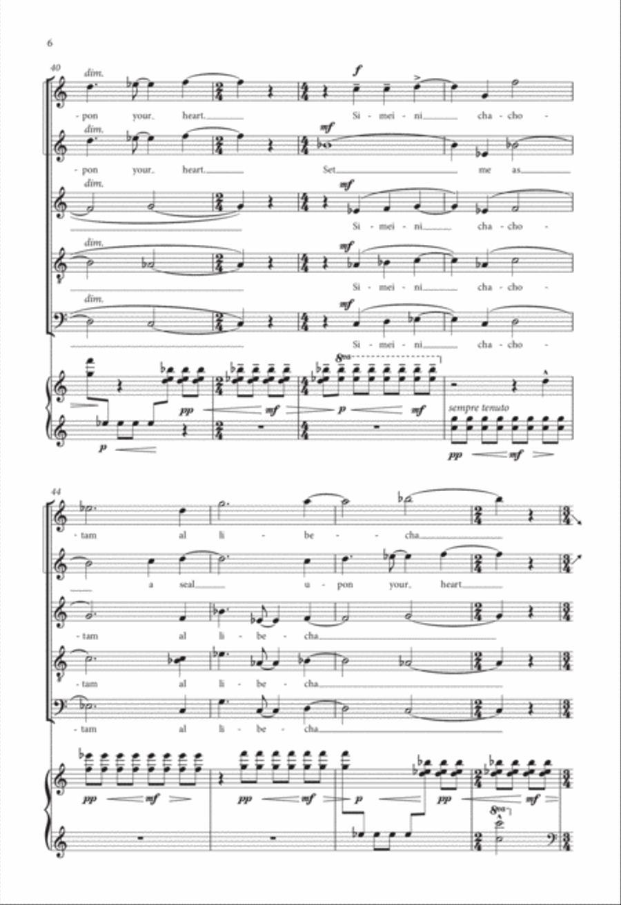 Set Me As A Seal Choir scores gallery preview page 6