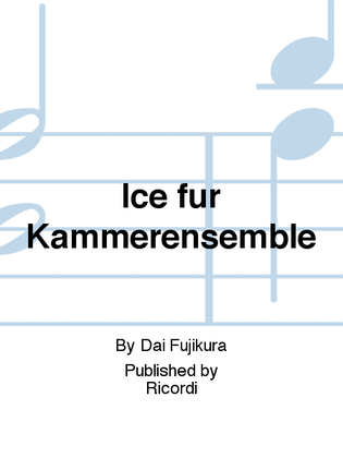 Book cover for Ice für Kammerensemble