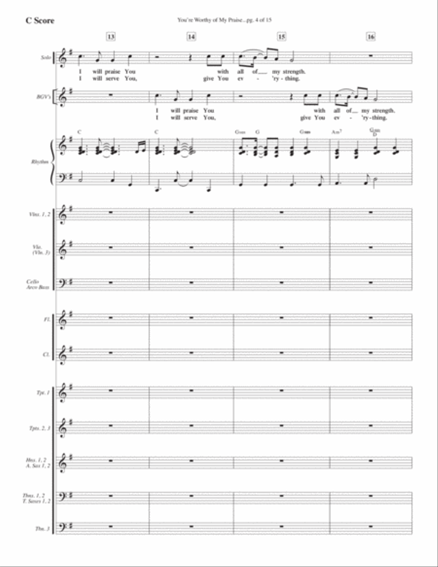 You're Worthy Of My Praise Voice scores gallery preview page 4