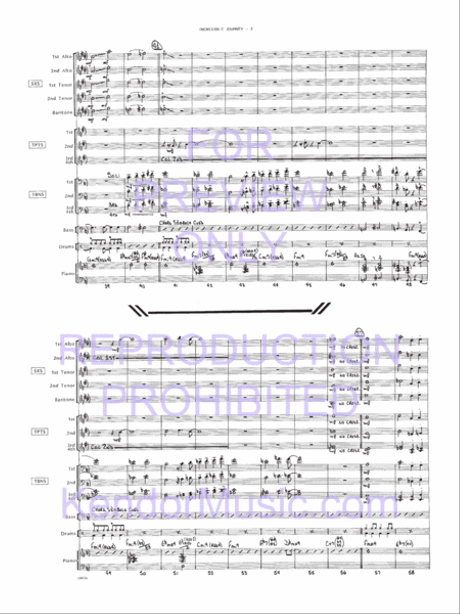Incredible Journey Incredible Journey Jazz Ensemble scores gallery preview page 4