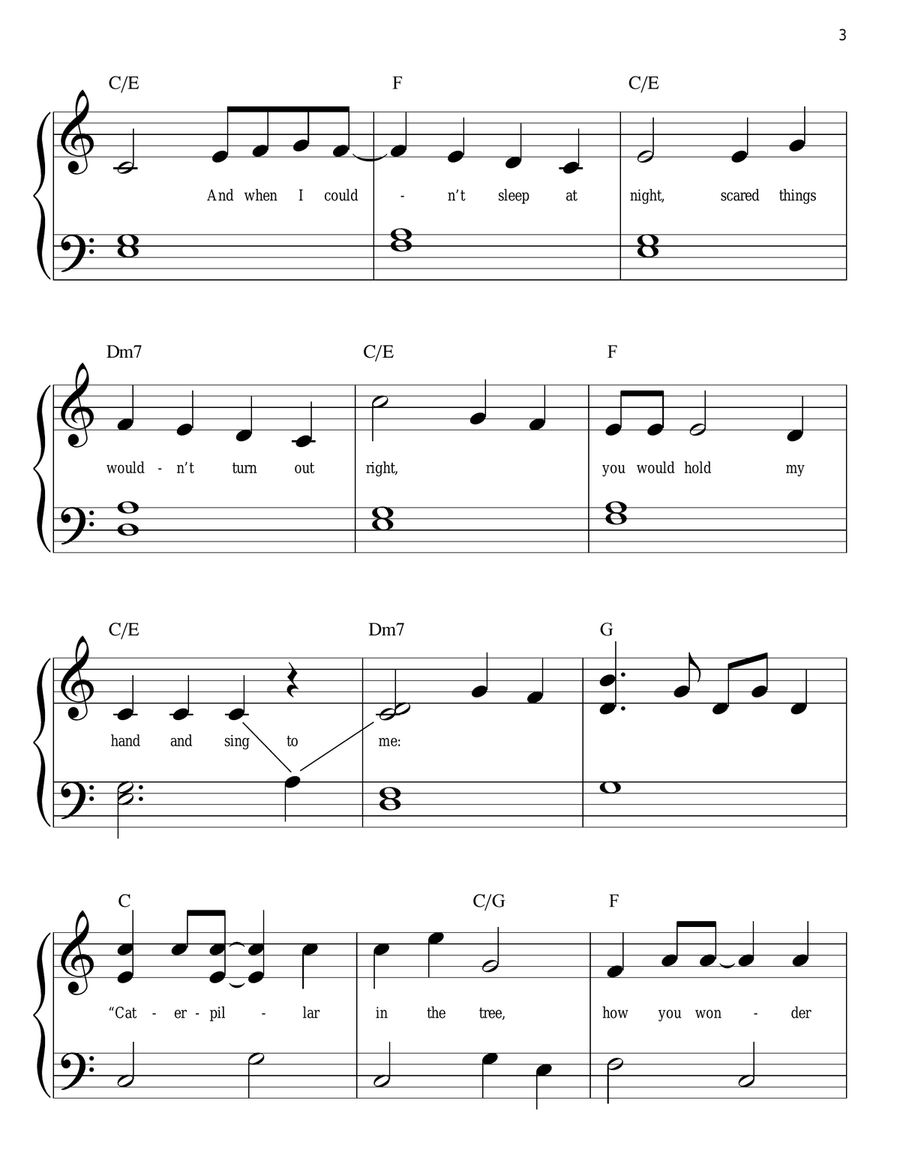 Butterfly Fly Away Easy Piano scores gallery preview page 3