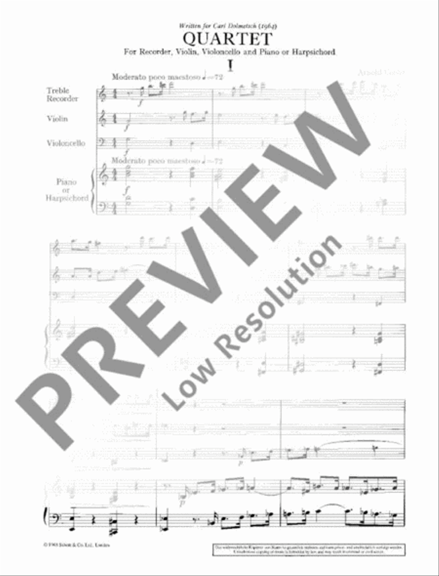 Quartet Alto Recorder scores gallery preview page 3