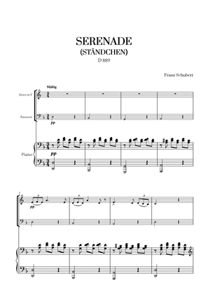 F. Schubert - Serenade (Ständchen) (D 889) for French Horn, Bassoon and Piano
