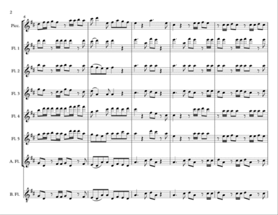 Hallelujah Flute Choir scores gallery preview page 3