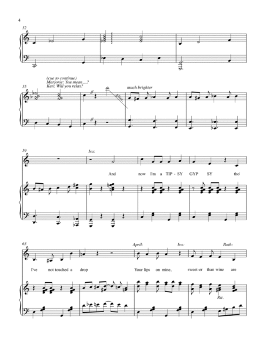 Tipsy Gypsy - Darling, You Slay Me! Voice scores gallery preview page 5