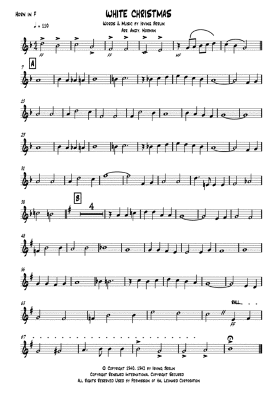 White Christmas White Christmas Brass Ensemble scores gallery preview page 3