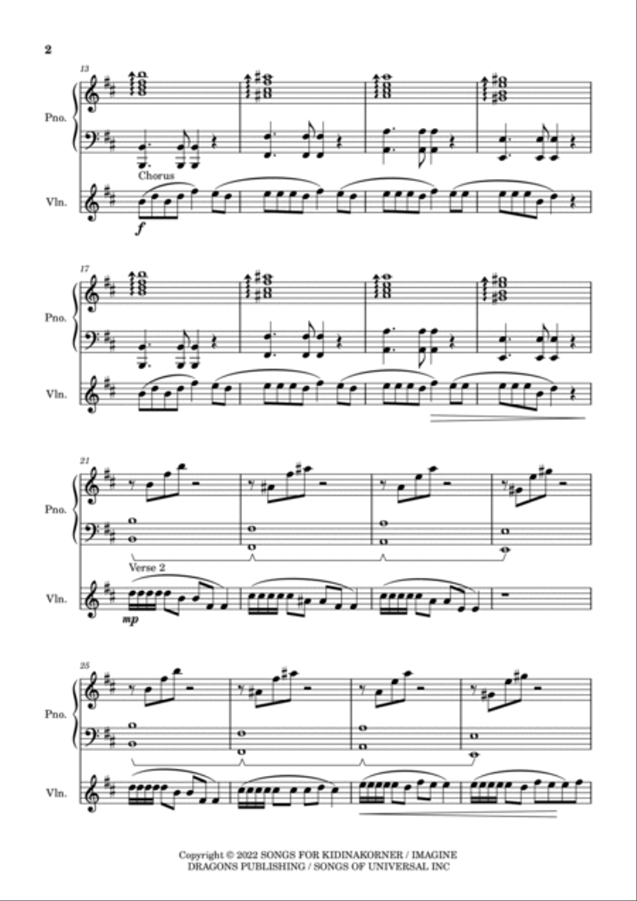 Bones Violin Solo scores gallery preview page 2