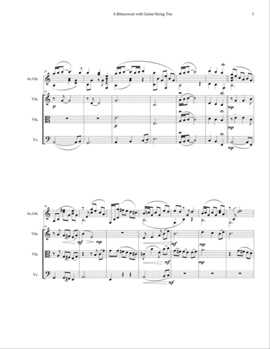 A Bittersweet A Bittersweet Small Ensemble scores gallery preview page 3