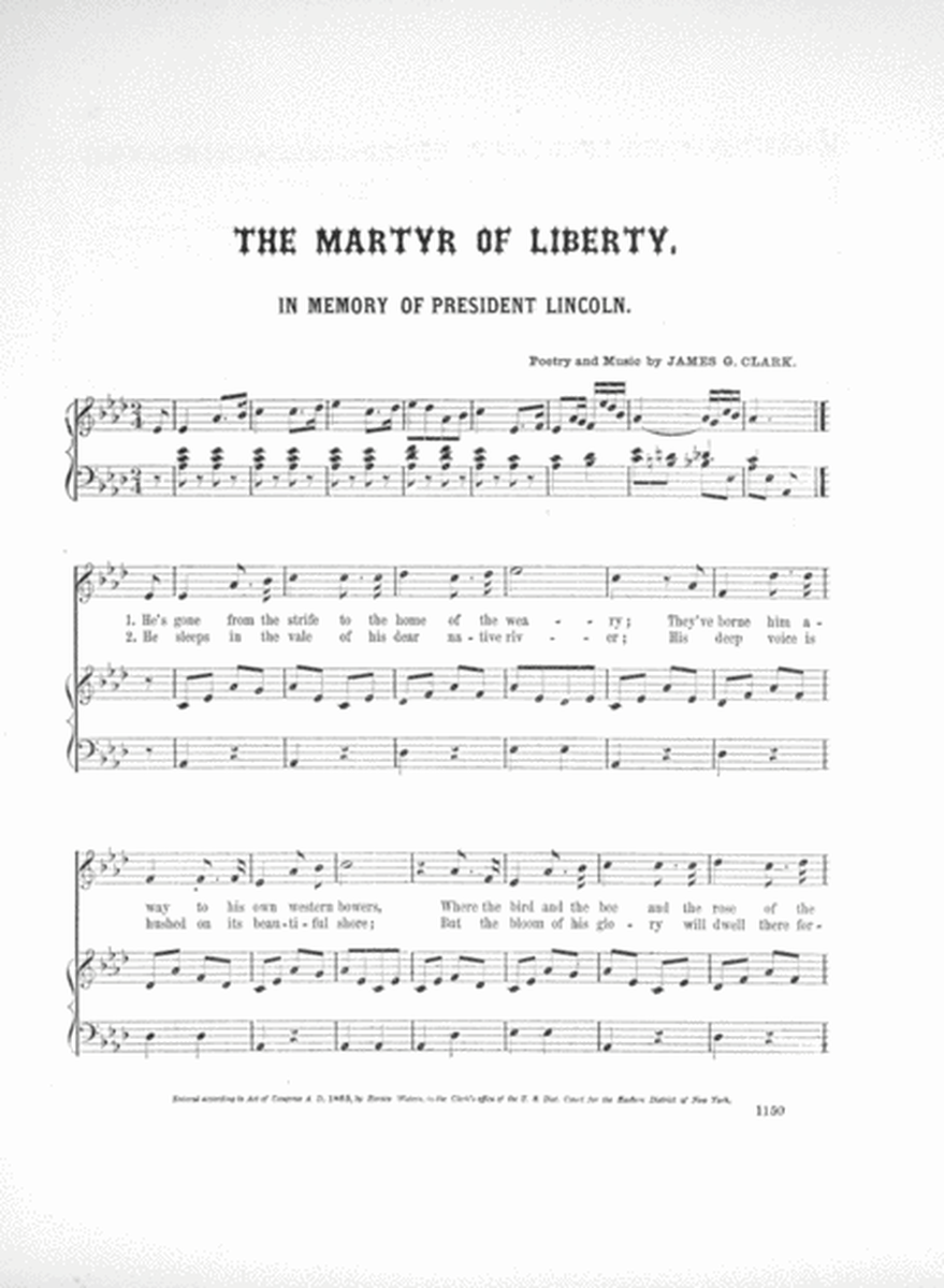 The Martyr Of Liberty. In Memory of President Lincoln