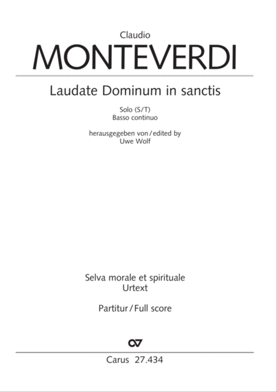 Laudate Dominum in Sanctis Basso Continuo scores gallery preview page 2