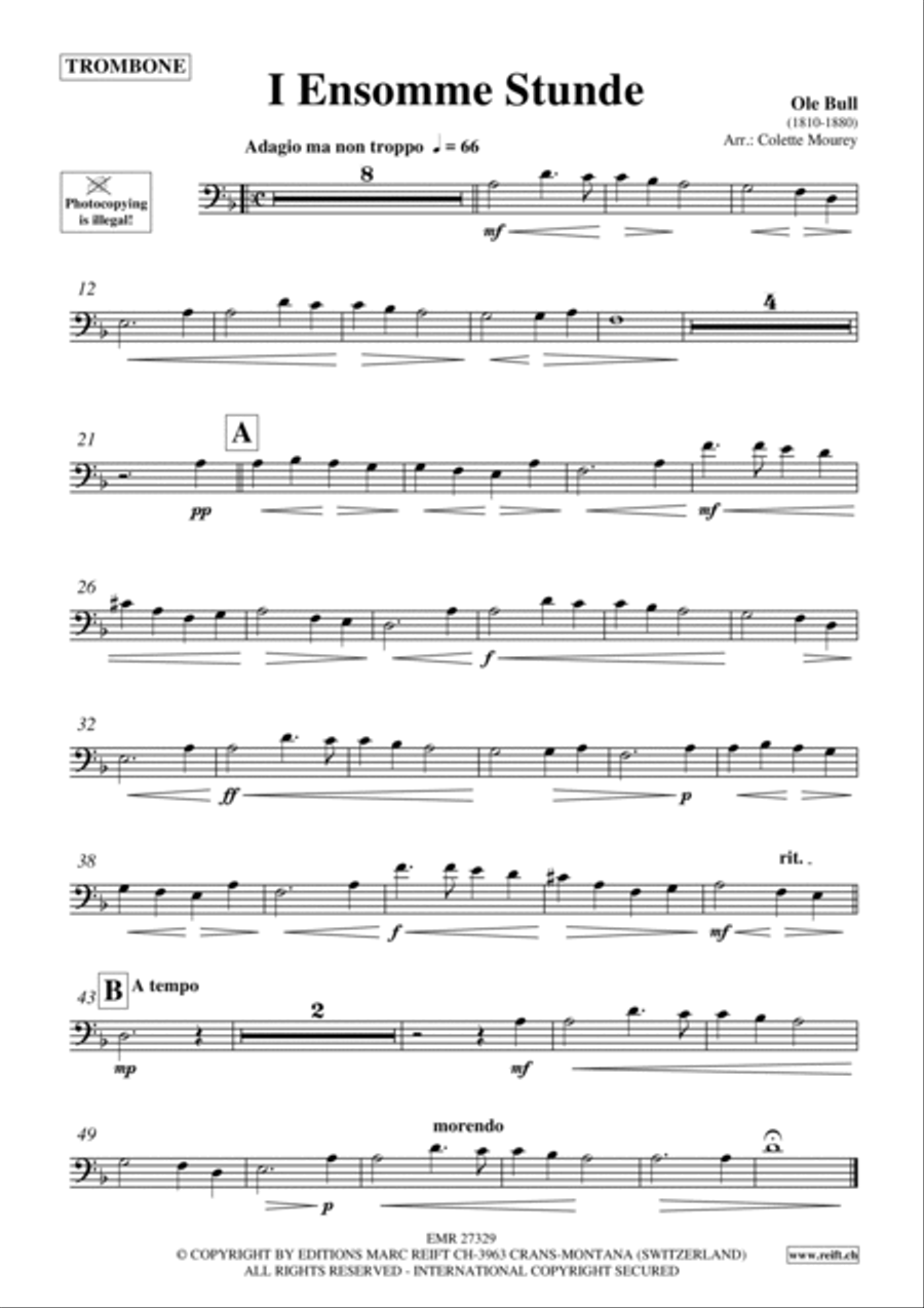 I Ensomme Stunde Trombone scores gallery preview page 2
