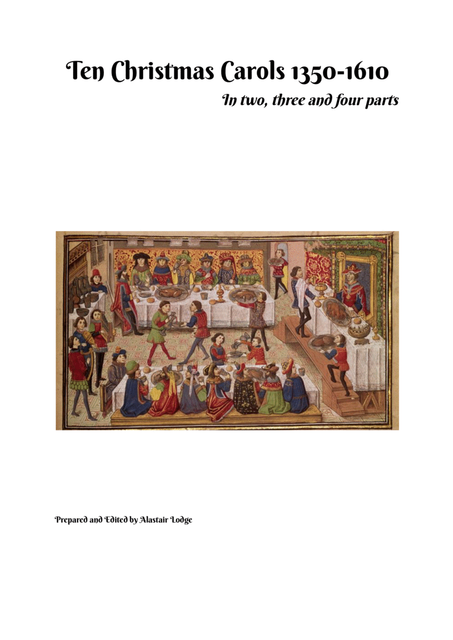 Book cover for Ten Christmas Carols 1350-1610 In two, three and four parts - Score Only