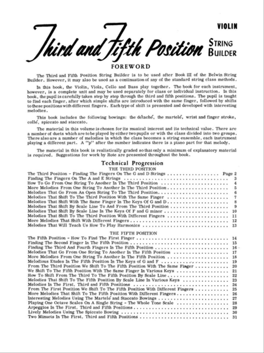 3rd and 5th Position String Builder