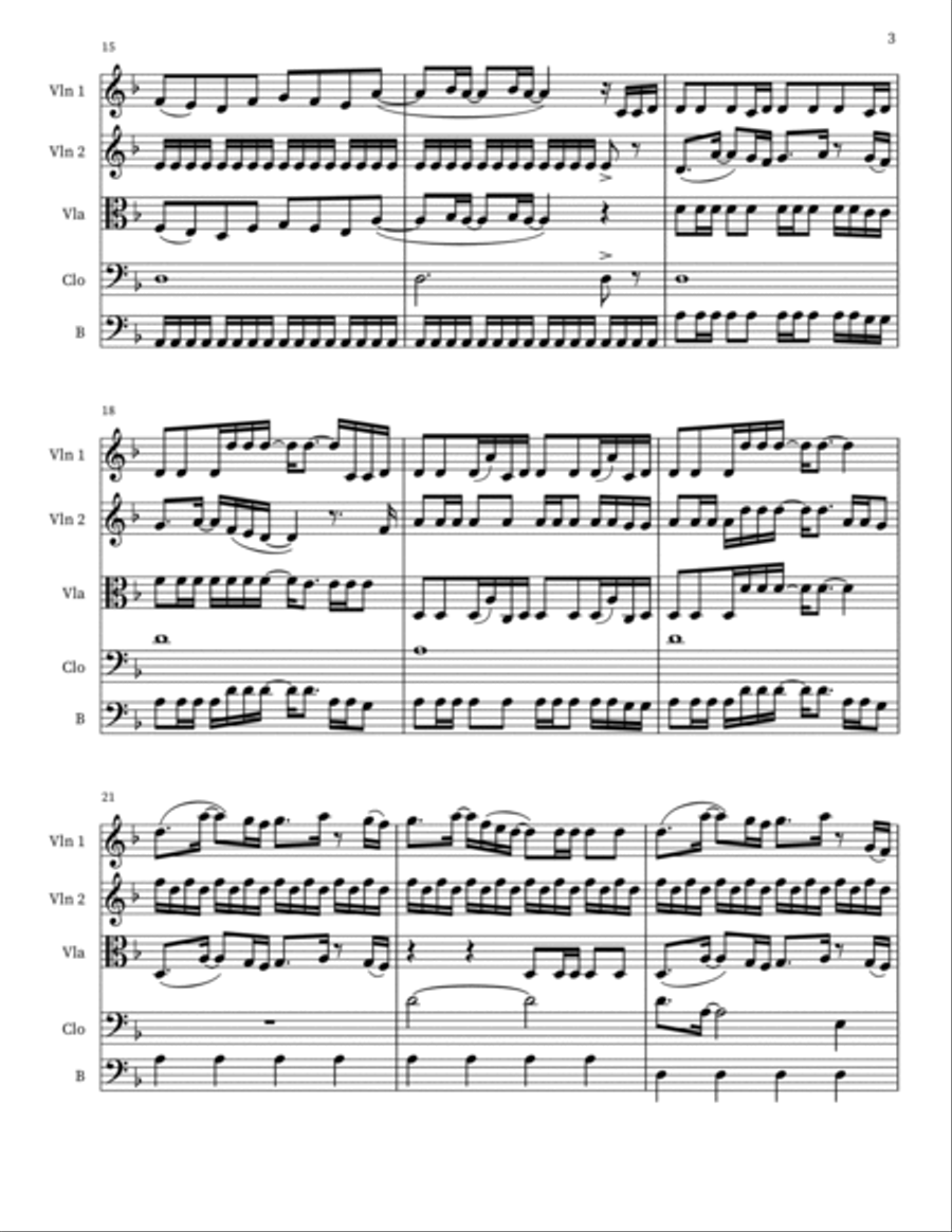 My Songs Know What You Did In The Dark (light Em Up) String Quintet scores gallery preview page 3