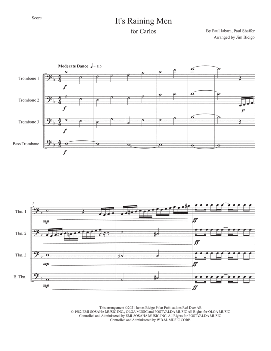 It's Raining Men It's Raining Men School and Community scores gallery preview page 1
