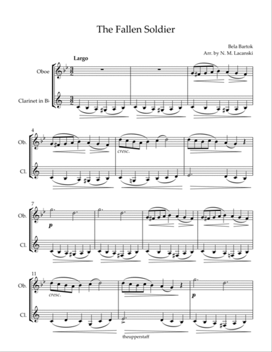 The Fallen Soldier The Fallen Soldier Woodwind Duet scores gallery preview page 2