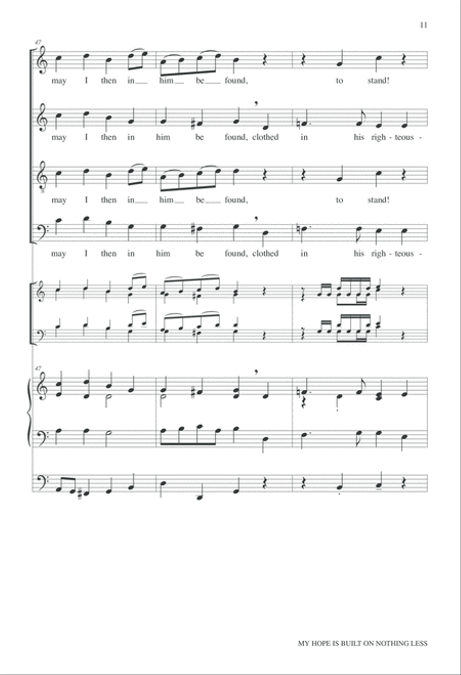 My Hope is Built on Nothing Less 4-Part scores gallery preview page 12