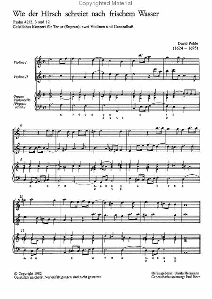 Wie der Hirsch schreiet nach frischem Wasser Tenor Voice scores gallery preview page 2