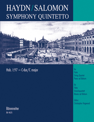 Book cover for Symphony Quintetto C major Hob. I:97