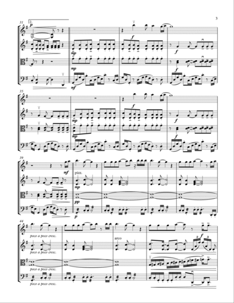 Free Fallin' Free Fallin' String Quartet scores gallery preview page 3