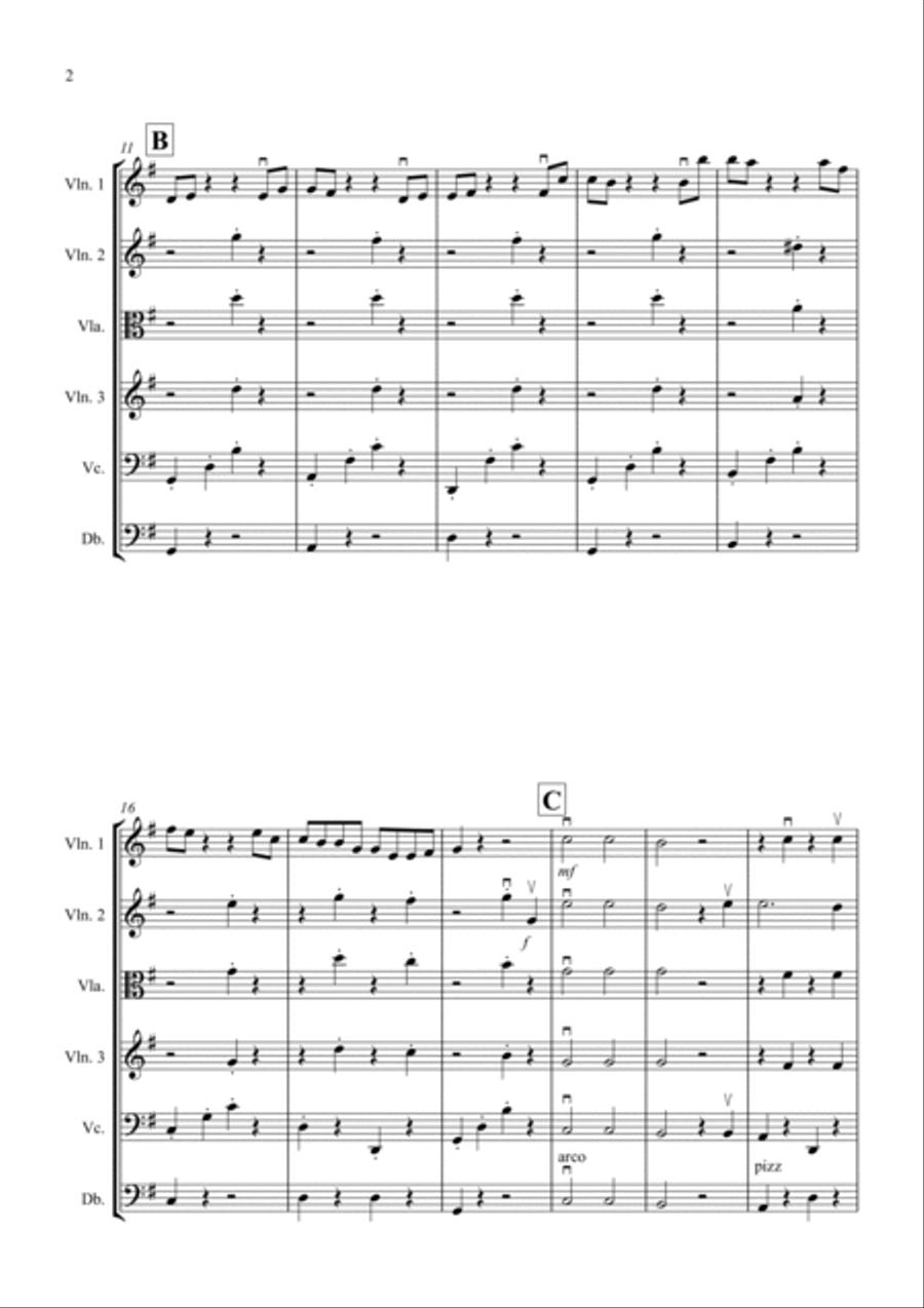 Dance of the Hours for String Orchestra String Orchestra scores gallery preview page 2