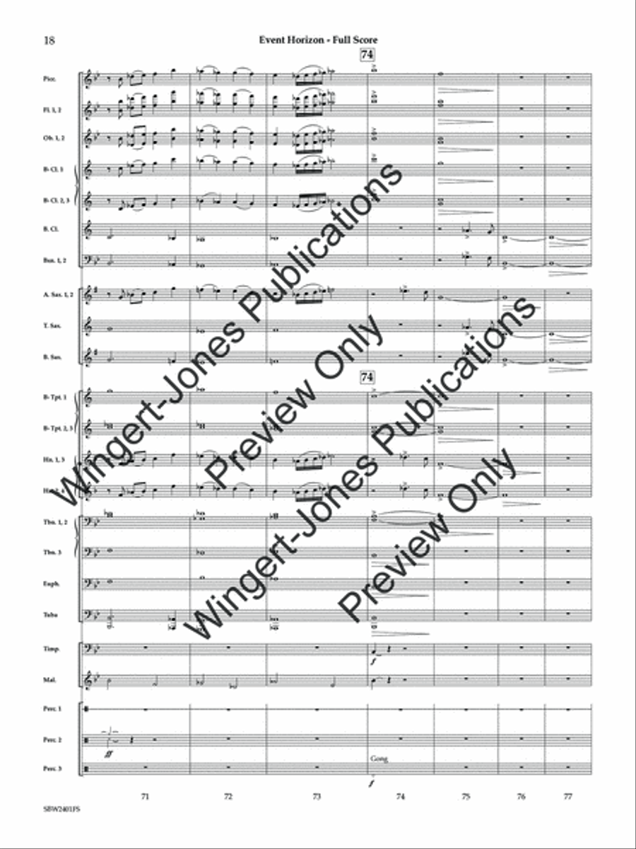 Event Horizon (Score) Event Horizon (Score) Concert Band scores gallery preview page 19