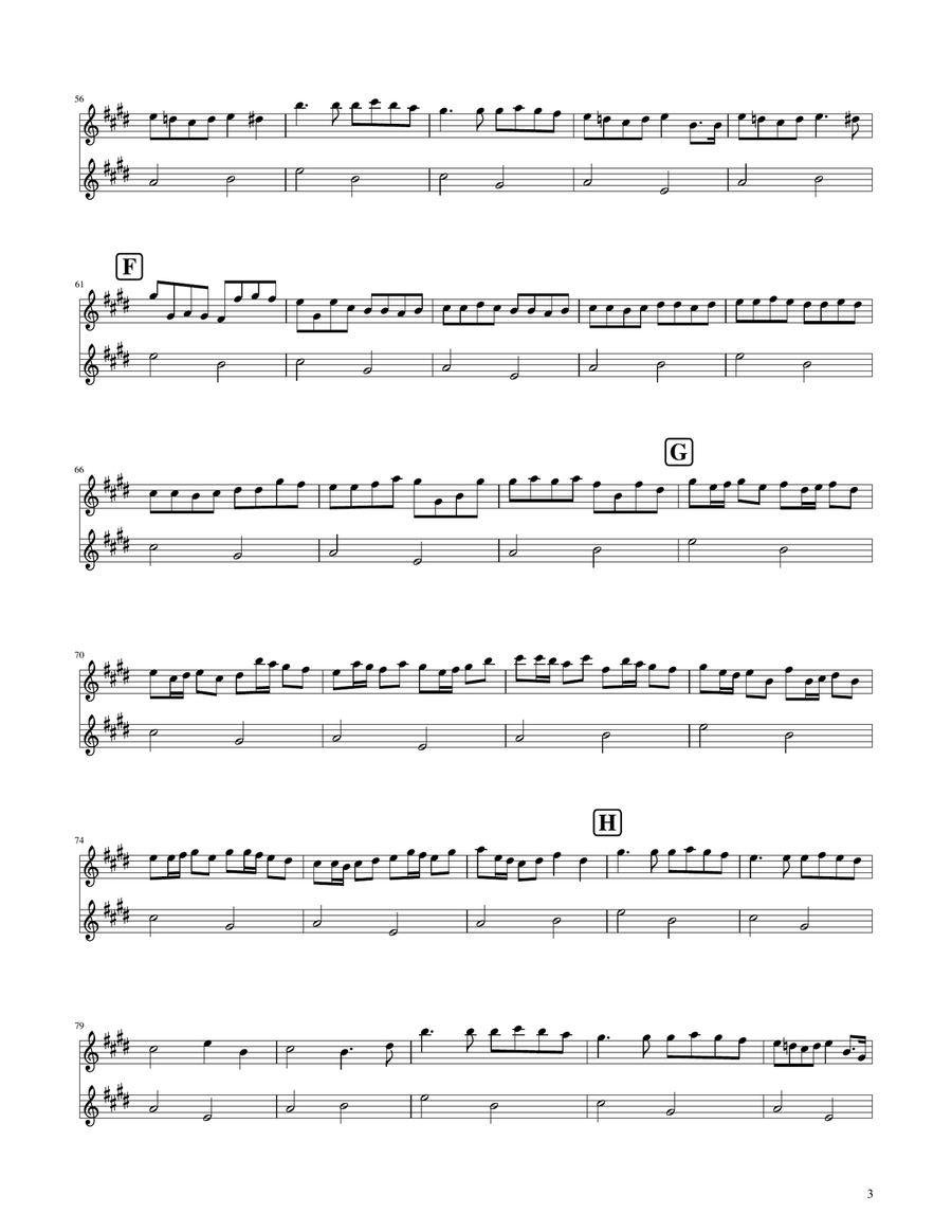 Canon in D - Trumpet Duet Trumpet Duet scores gallery preview page 3