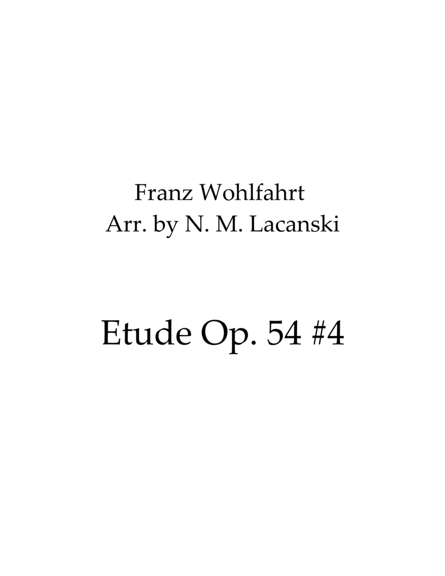 Etude Op. 54 #4 image number null