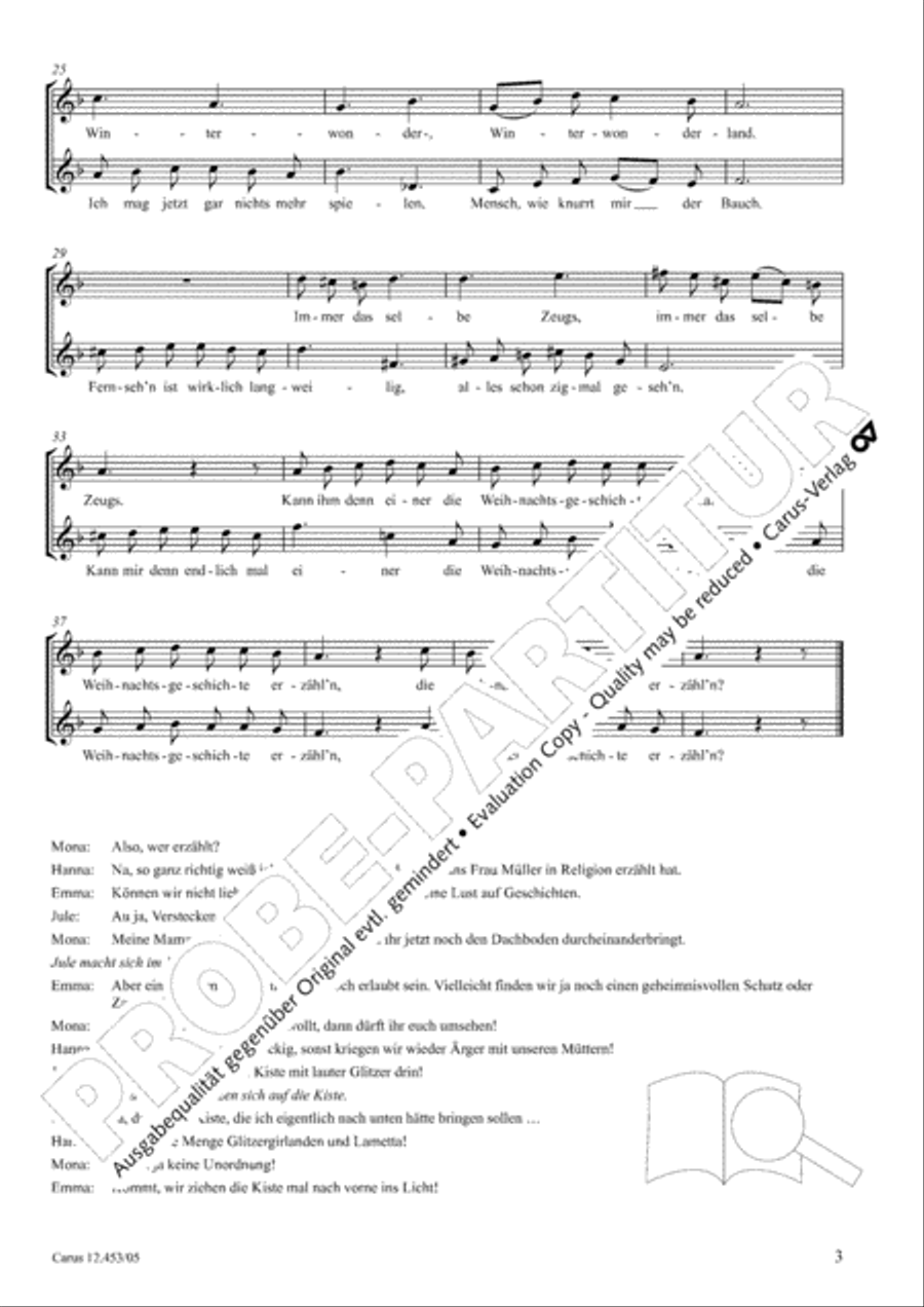 Die Weihnachtskiste. Ein Musical zur Weihnachtszeit Children's Choir scores gallery preview page 4
