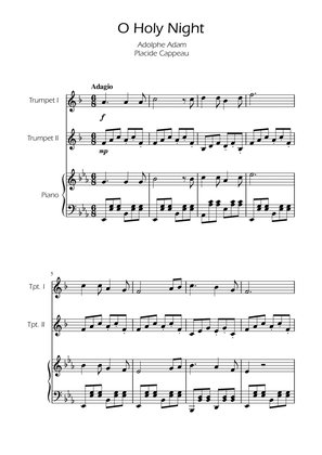 O Holy Night - Trumpet Duet w/ Piano