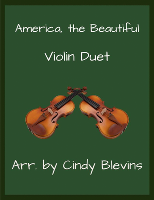 Book cover for America, the Beautiful, Violin Duet