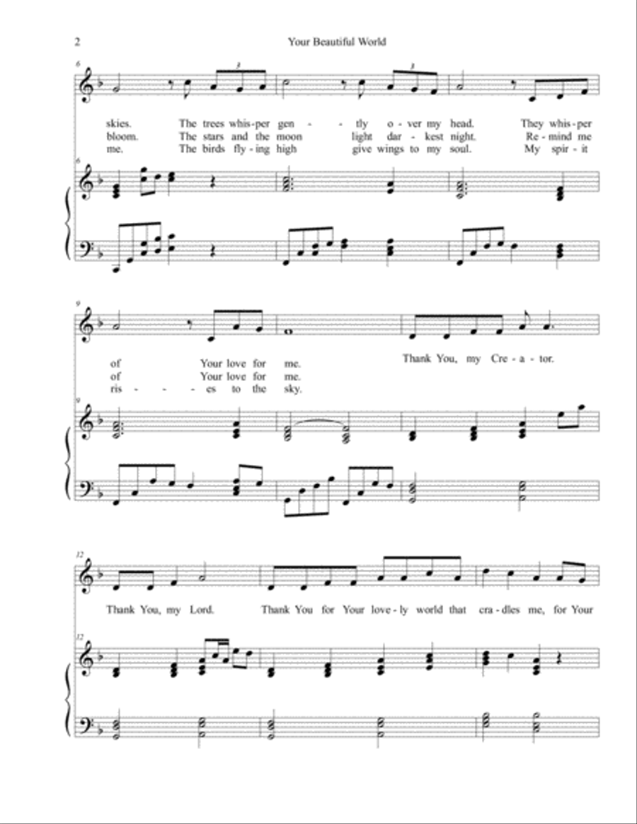 Your Beautiful World Your Beautiful World Voice scores gallery preview page 2
