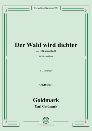 C. Goldmark-Der Wald wird dichter,Op.18 No.4,in G flat Major