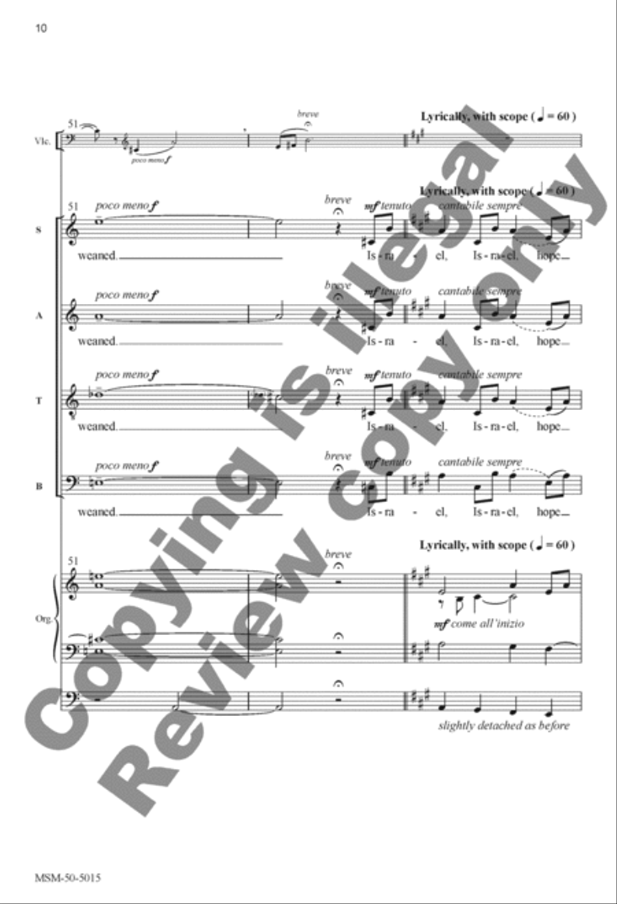 Lord, My Heart Is Not Proud (Choral Score) image number null